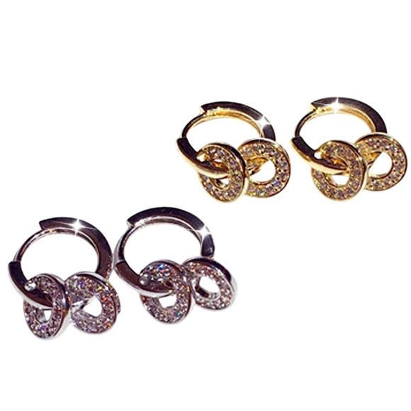 14k gold diamond earrings - Picture 3 of 10